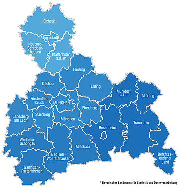 Regierungsbezirke in Oberbayern